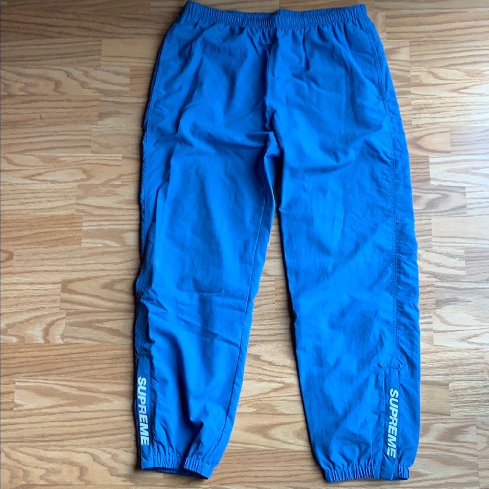Authentic Supreme Light Blue Warm Up Pant FW18